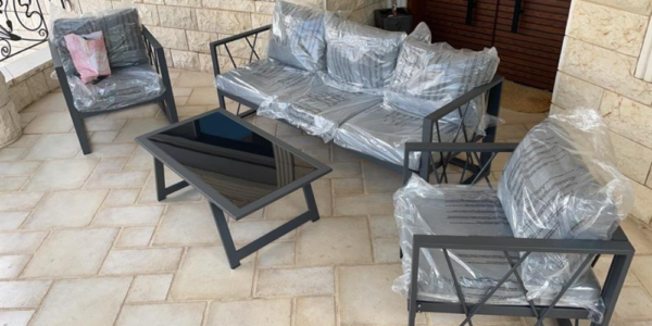 פינת ישיבה למרפסת ולגן מאלומיניום בעיצוב מודרני - דגם קראון